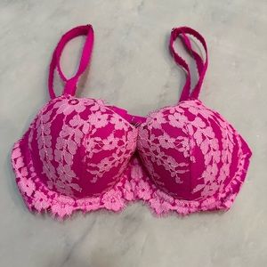 Victoria’s Secret Lace Dream Angels Lined Demi Bra 34B